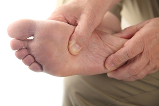 Checking for Cuts on the Bottom of Feet