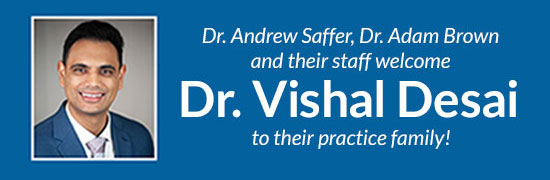 Welcome banner for Dr. Vishal Desai